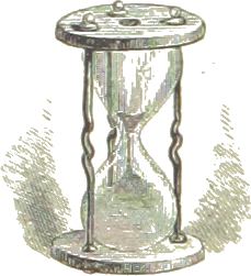 An old drawing of an hourglass, located right inside the rotating snake. The original image looks exactly like this,only without the rotation, naturally.